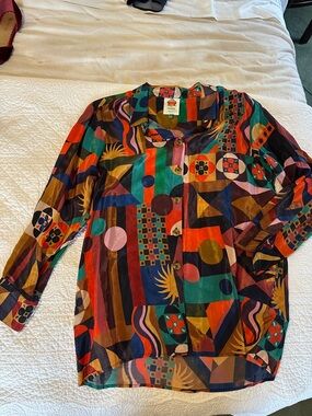 FARM Rio Multicolor Geometric Button-Up Shirt